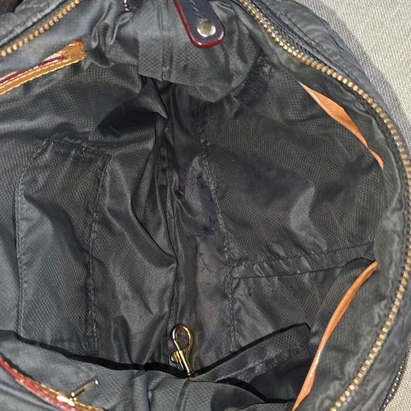 MZ Wallace Gray Quilted Nylon Leather Crossbody Shoulder Bag - Picture 11 of 13